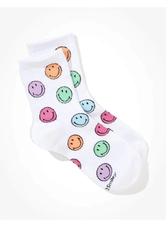 American Eagle AE Colorful Smiley® '90s Crew Sock