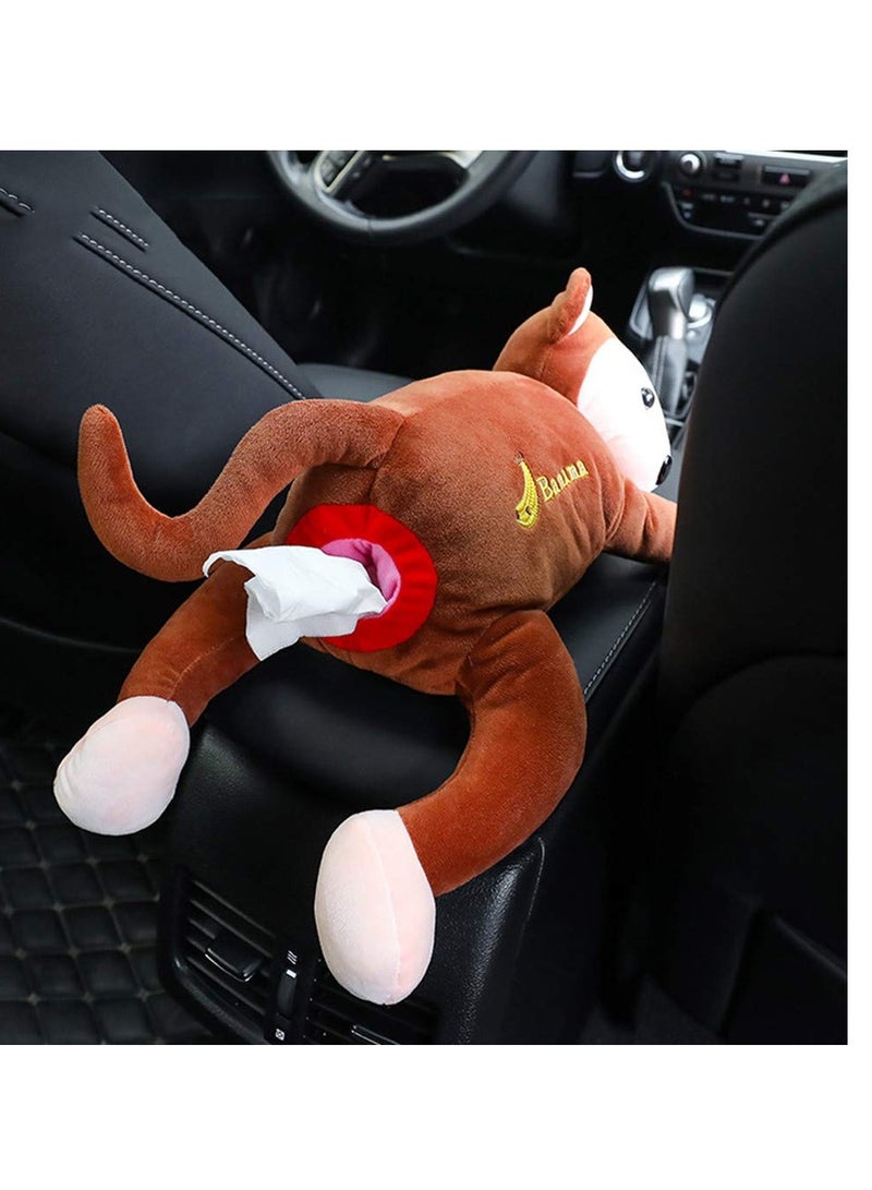 SYOSI Tissue Box, Creative Animals Design Car Tissue Holder Back Hanging Tissue Box Covers Napkin Paper Towel Box Holder Case Paper Towel Holder For Car Home Use Bathroom Accessories  - Image 4