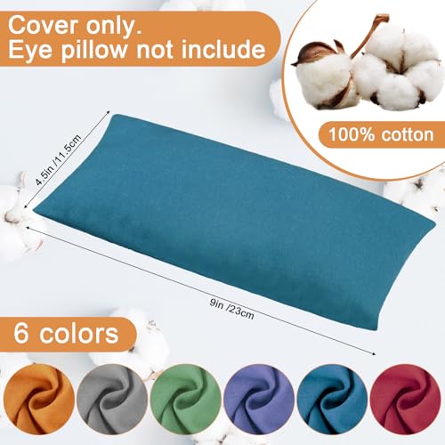 SmoothNovelty 6 Pack Washable Cotton Eye Pillow Case Removable Unscented Zippered Eye Pillow Cover 906 x 453 Inches for Yoga Relaxation Sleeping Meditation Spa Migraine Relief Massage Accessories - Image 5