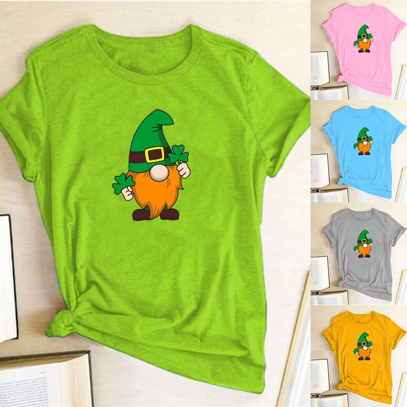 Wish Independent Station Dwarfs Fun Pattern Printed Short Sleeve T-Shirt - Image 2
