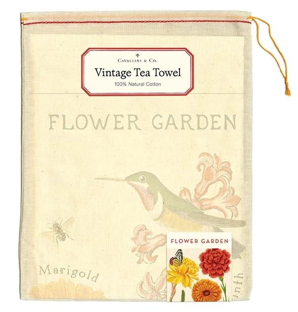 CAVANILLI & CO. Cavallini & Co. Vintage Tea Towel- Flower Garden - Image 2
