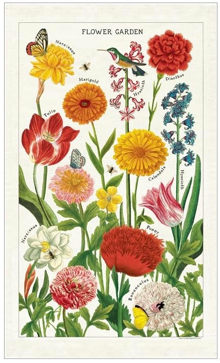 CAVANILLI & CO. Cavallini & Co. Vintage Tea Towel- Flower Garden - Image 5