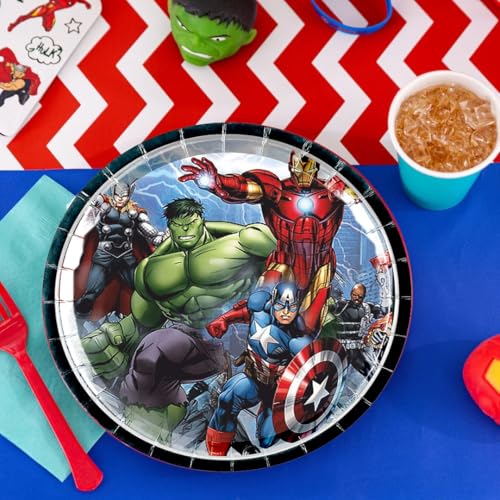 Wanna Party Pack of 8 Super Hero Theme Party Paper Plates for Superhero Theme Decorations - 10 inch Plates Colorful Tableware Set for Boys Kids Baby Birthday Decoration Items - Image 2