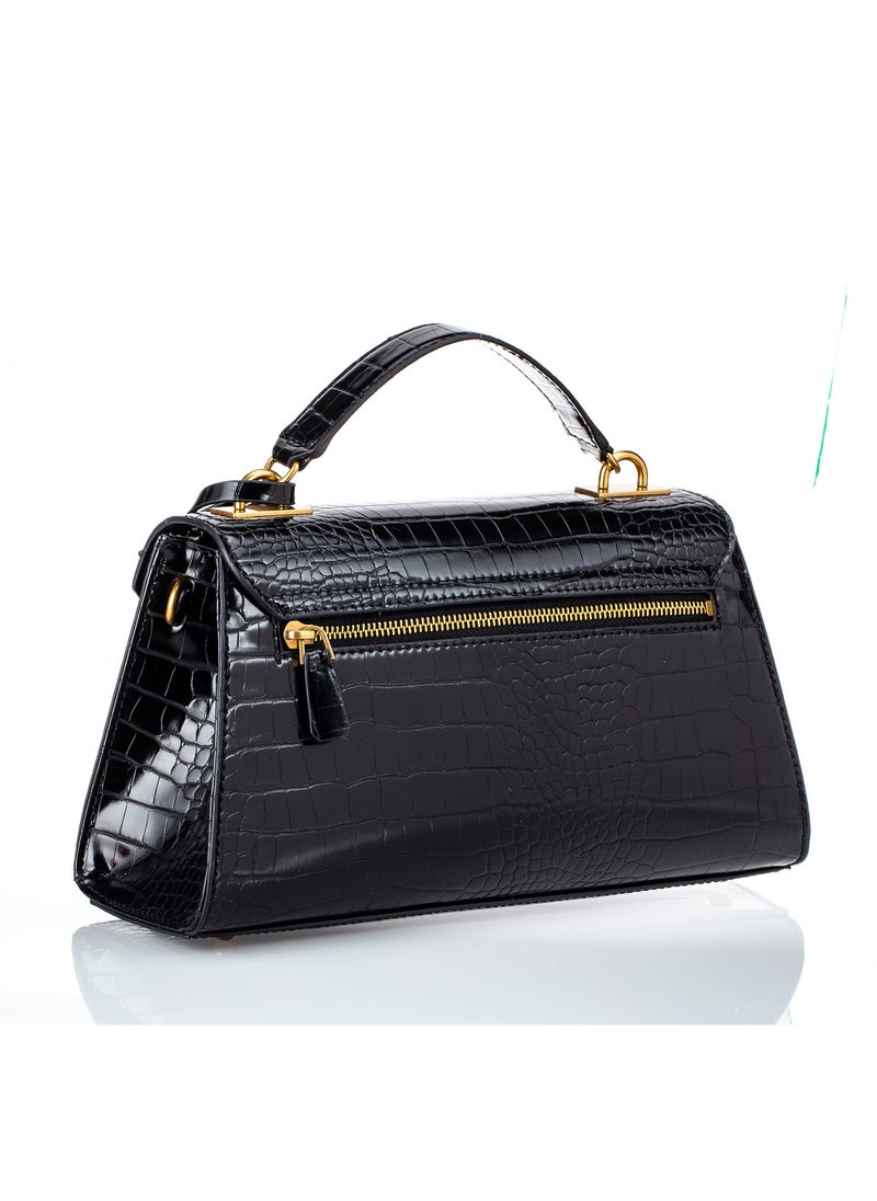 GUESS - Sestri croc print handbag - Image 1