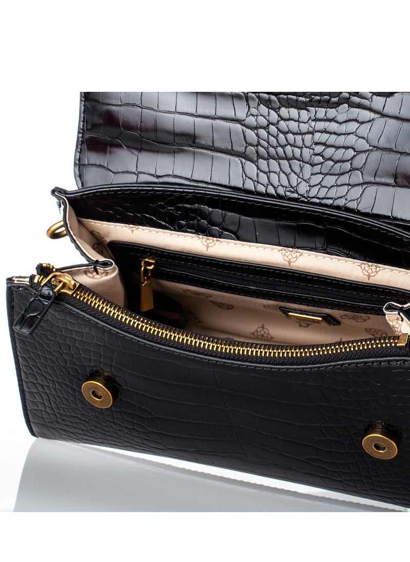 GUESS - Sestri croc print handbag - Image 1