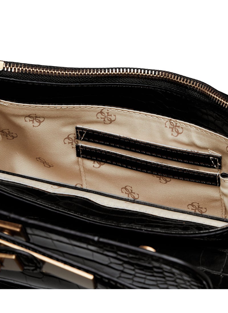 GUESS - Sestri croc print handbag - Image 1