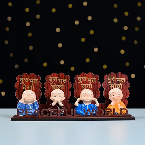 ZAICUS Monk Showpiece Set for Home Decor & Gifting – Baby Monk Figurine for Tabletop, Living Room, Office, Meditation Room Decoration, Birthday Gift - Image 1