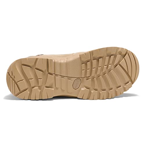 NORTIV 8 Men's Side Zipper Military Tactical Work Boots Leather Motorcycle Combat Boots 6 inches,Size 8.5,Sand,DESERT - Image 5