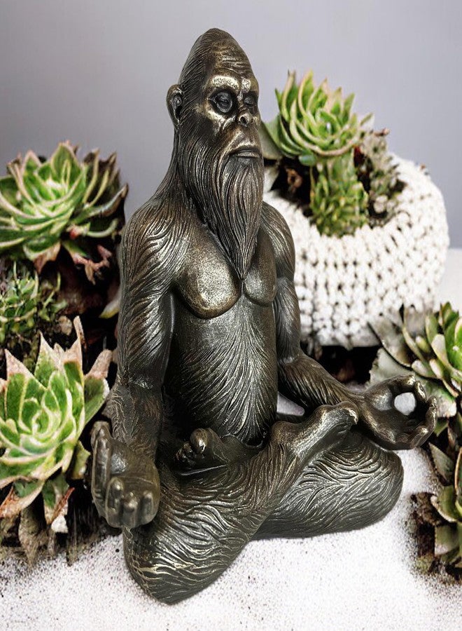 Top Brass 6” Bigfoot Yoga Statue Sasquatch Lotus Pose Meditation Figurine - Yeti Spiritual Inner Peace Zen Decorative Accent for Spa, Home or Office - Image 5