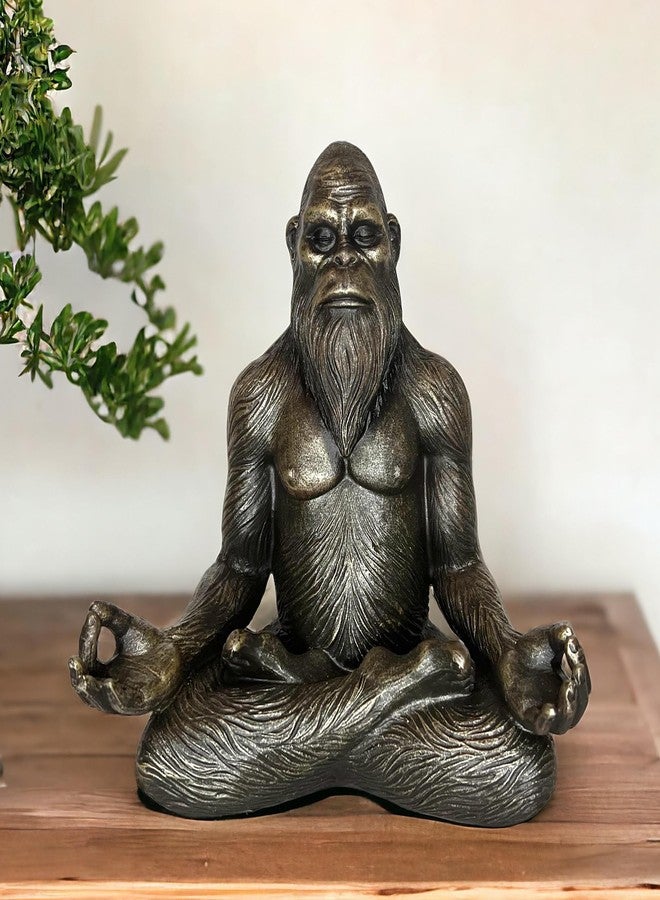 Top Brass 6” Bigfoot Yoga Statue Sasquatch Lotus Pose Meditation Figurine - Yeti Spiritual Inner Peace Zen Decorative Accent for Spa, Home or Office - Image 3