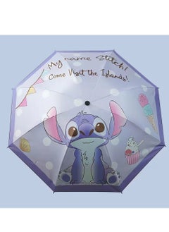 Stitch Pattern Umbrella, Windproof, Waterproof and UV-proof Umbrella, Compact Folding Lightweight Umbrella, Travel Umbrella