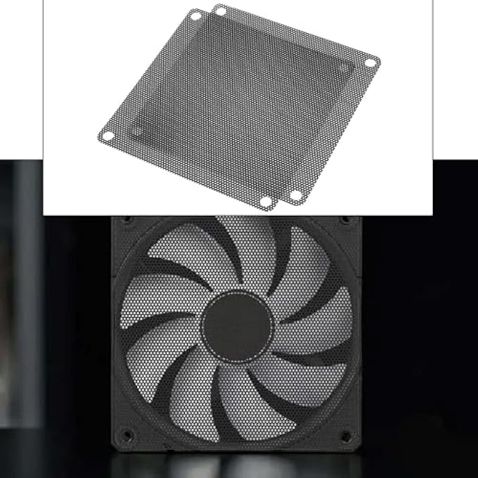 10PCS PC COMPUTER FAN DUST FILTER COOLER NET REPLACEMENT PART 90 MM X 90MM DUST FILTER COMPUTER FAN FILTER COOLER PVC DUSTPROOF CASE COVER COMPUTER MESH, BLACK - Image 2
