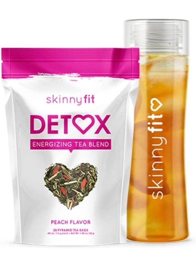 SkinnyFit شاي سكني فيت ديتوكس مع مجموعة زجاجة ديتوكس - Image 1
