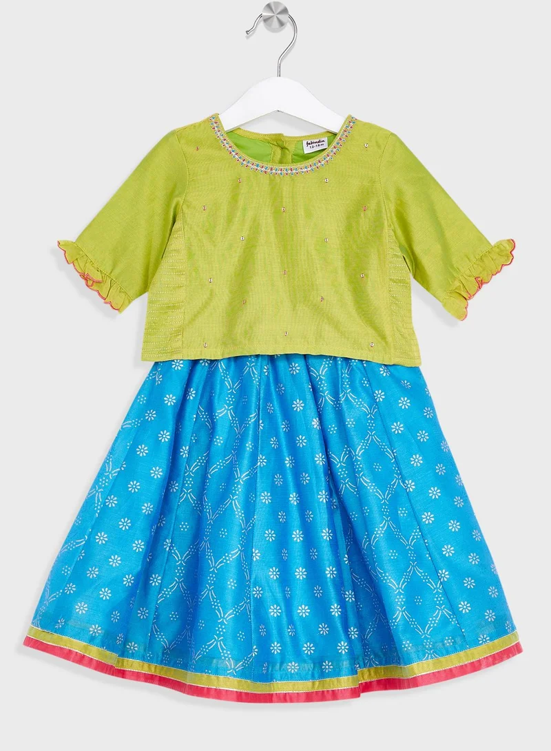 Fabindia Infant Printed Lehenga Set