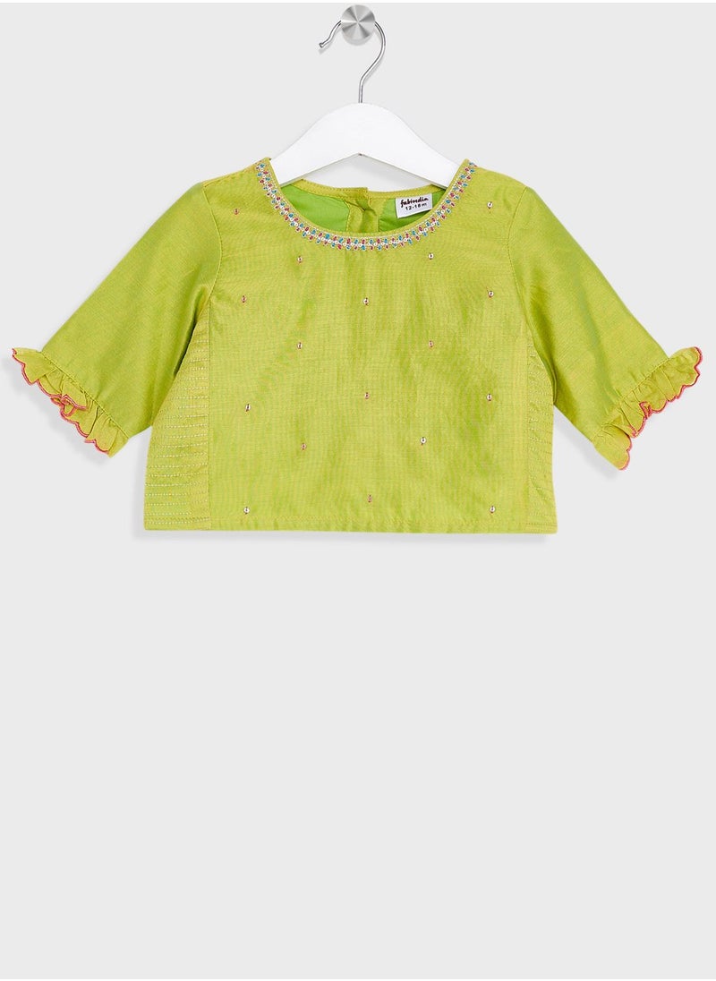 Fabindia - Infant Printed Lehenga Set - Image 1