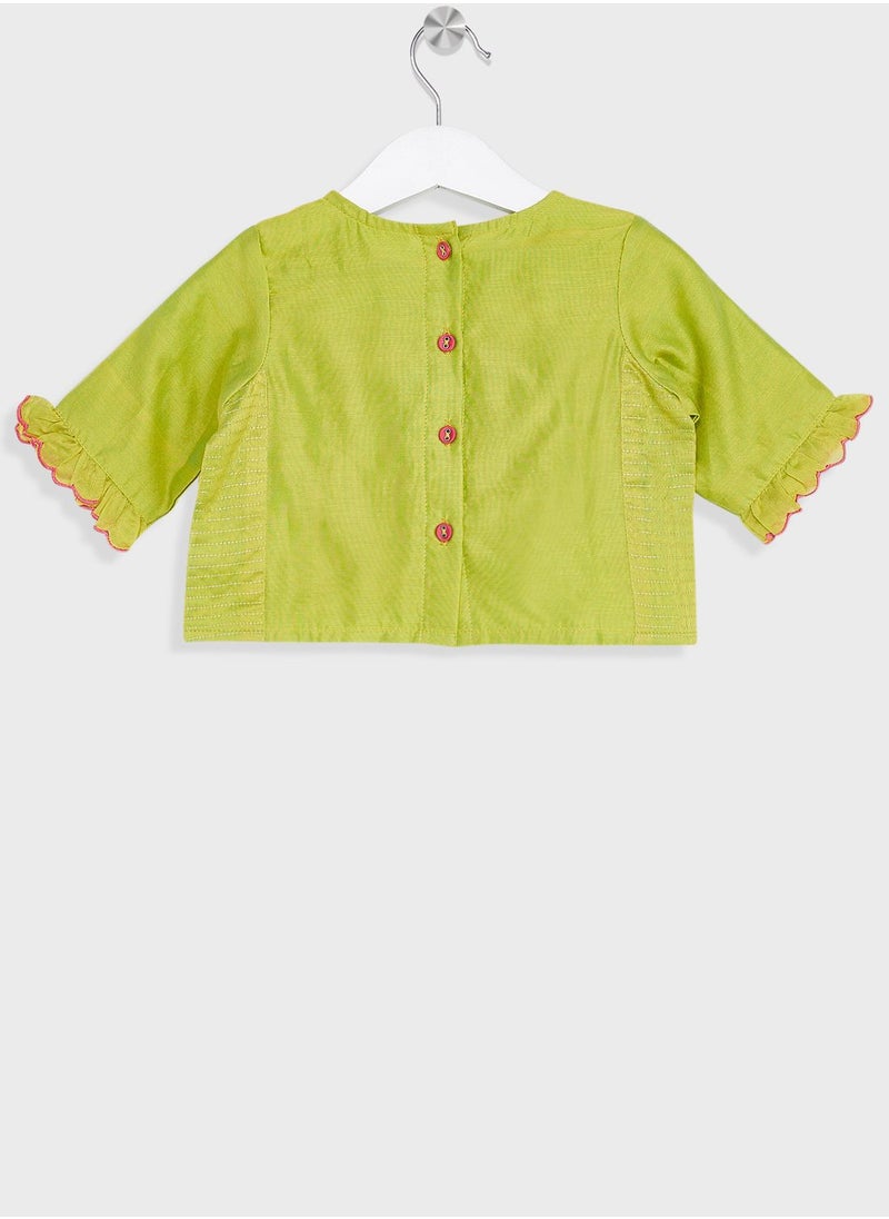 Fabindia - Infant Printed Lehenga Set - Image 1