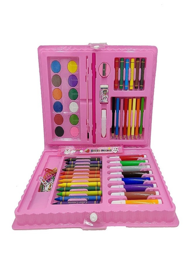 53 Arts 68-Piece Kids Drawing Art Set – Crayons, Watercolors, Oil Pastels, Pencils & Portable Storage Box - Image 1