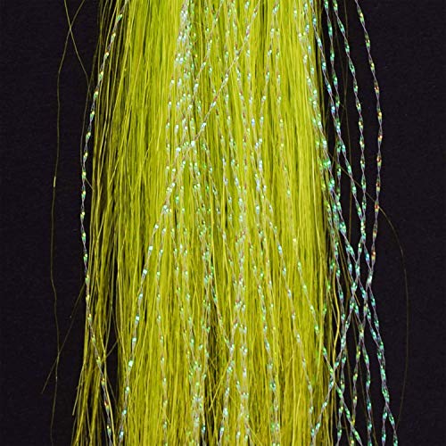 Shaddock Fishing Bucktail Teasers Fishing Teaser Lures 10pcs Saltwater Bucktail for Teasers, Plugs - Fishing Cod Buck Tail Slide Teaser Kit (Chartreuse) - Image 4