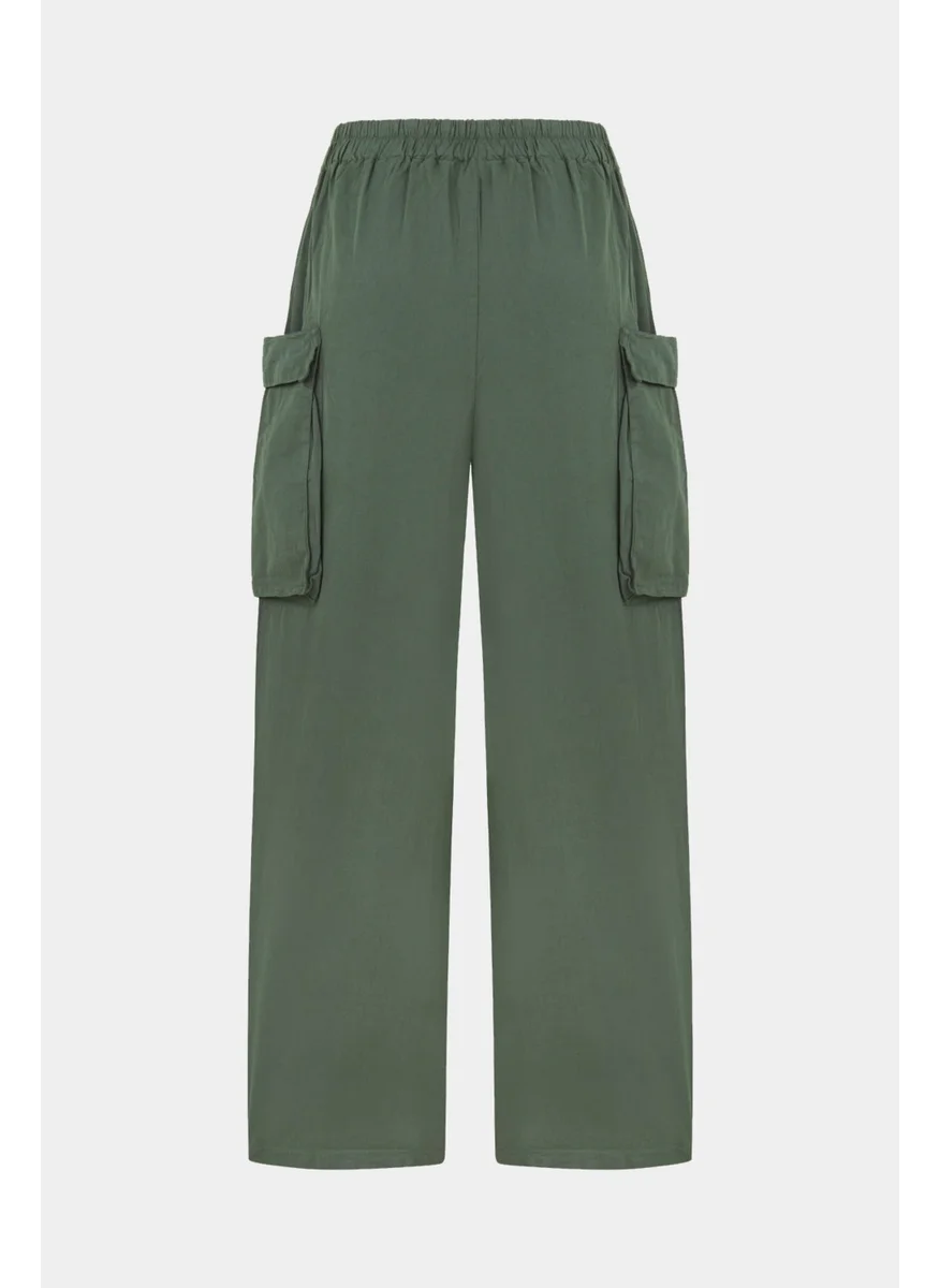 JUNE Women's 100% Cotton Cargo Pocket Trousers