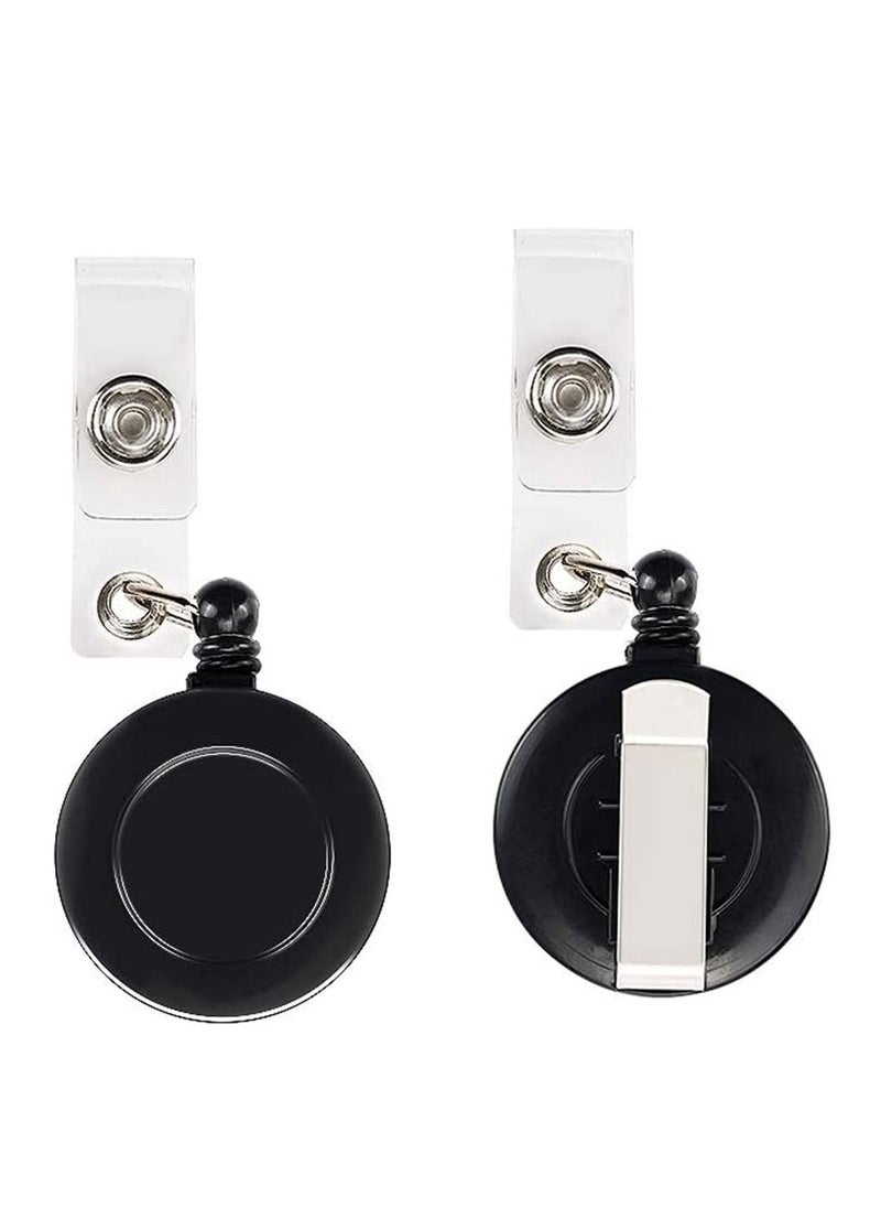 PARTNER 5-Piece Badge Reel for ID Cards Black  - Image 2