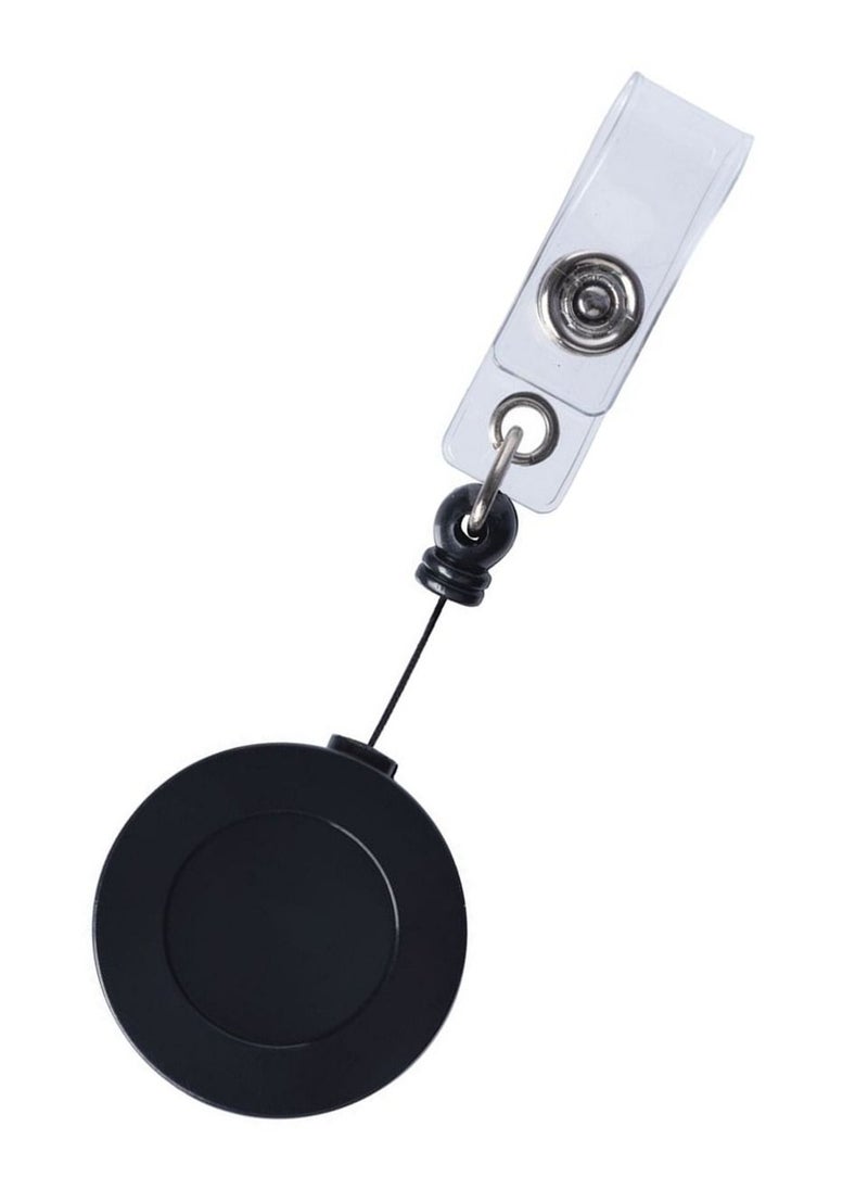 PARTNER 5-Piece Badge Reel for ID Cards Black  - Image 3