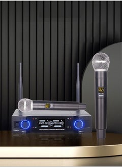 Wireless Microphone Metal Dual Professional Karaoke UHF Cordless Dynamic Mic Handheld Microphone System for Home Meeting Party DJ Wedding Home - pzsku/ZD3ECB931F1CA9A01F8DDZ/45/_/1680346077/fe31eeb7-1183-4c2f-a089-4fc8d4a78e45