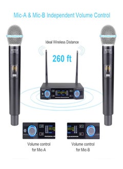 Wireless Microphone Metal Dual Professional Karaoke UHF Cordless Dynamic Mic Handheld Microphone System for Home Meeting Party DJ Wedding Home - pzsku/ZD3ECB931F1CA9A01F8DDZ/45/_/1680346079/3328f9a4-4603-4882-b765-803017b55056