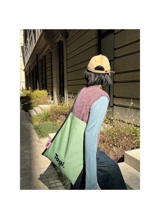 TG Tagi. Canvas bag with large capacity, multi-color design, stylish and classic commuting backpack with retro style, artistic and vintage. - Image 1