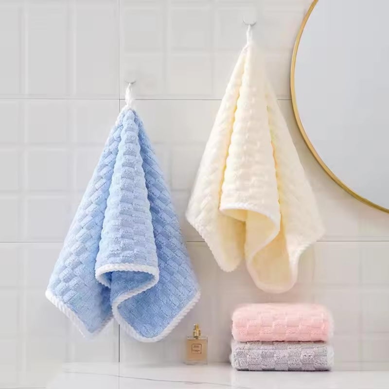 LINEAR Microfiber Hand Towels/Face Towel/Small Size Towel/Towel for Men, Women & Babies/Ultra Soft, Absorbent & Quick Dry Towels for Gym, Travel 300 GSM (Multicolor) - Image 2