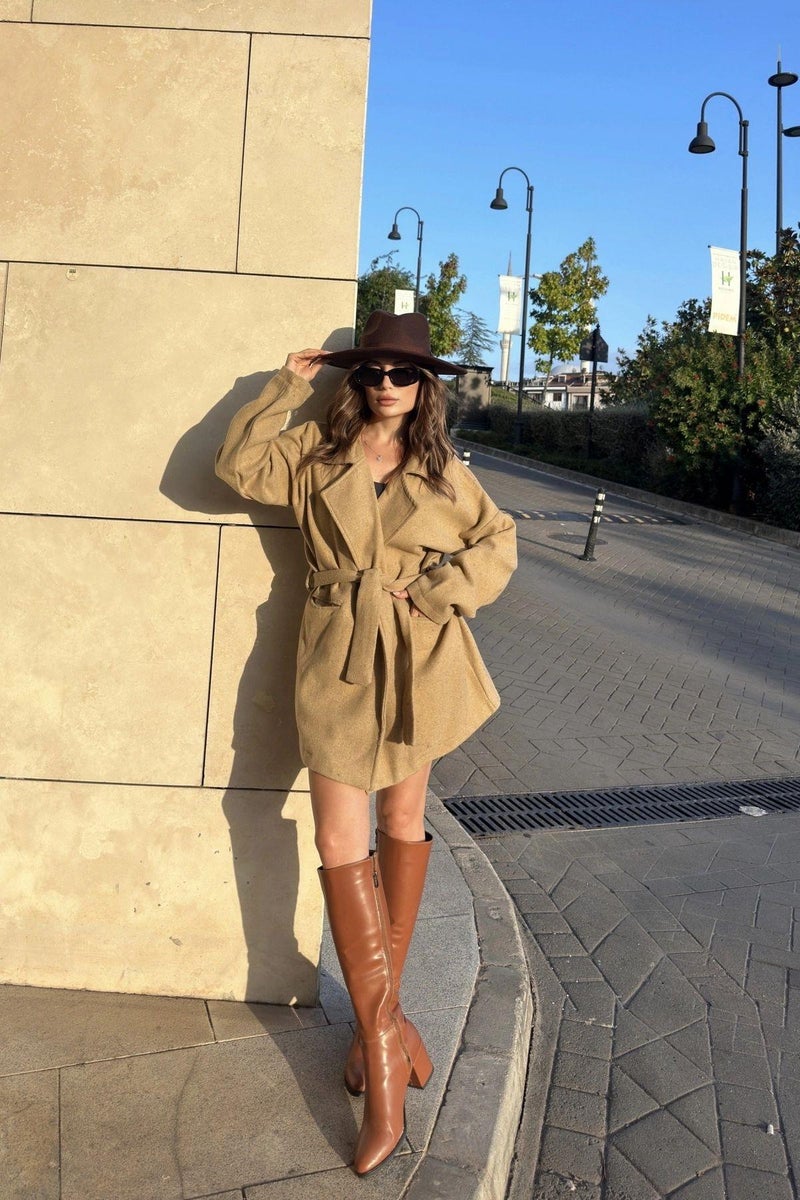 Weshaya Coat Women Caramel - Image 5