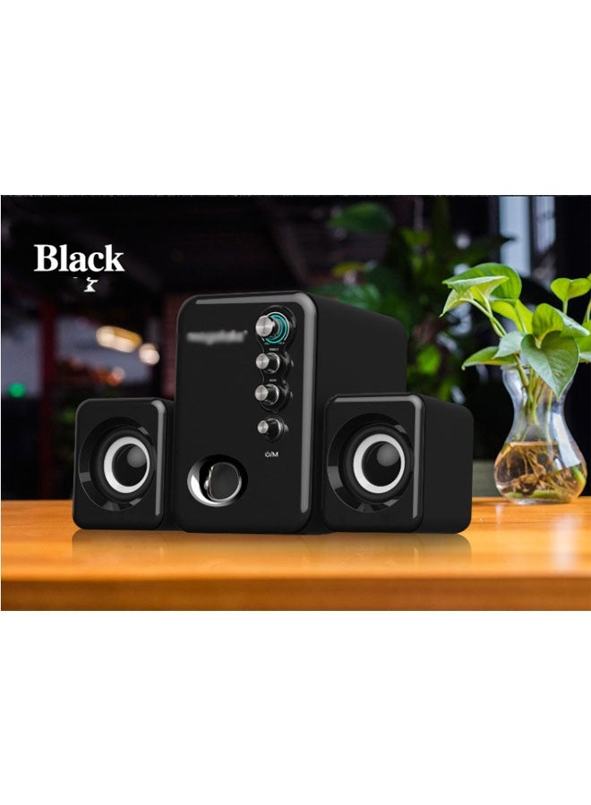 نيوترل مضخم صوت بلوتوث منزلي، نظام مكبرات صوت للكمبيوتر، صوت عالي الجودة مع حجم صوت قوي، إضاءة محيطة مبهرة. يتميز بوجود وضعي اتصال بلوتوث وسلكي، وهو مثالي للألعاب والسينما المنزلية والتجمعات المسائية والمزيد (أسود). - Image 1