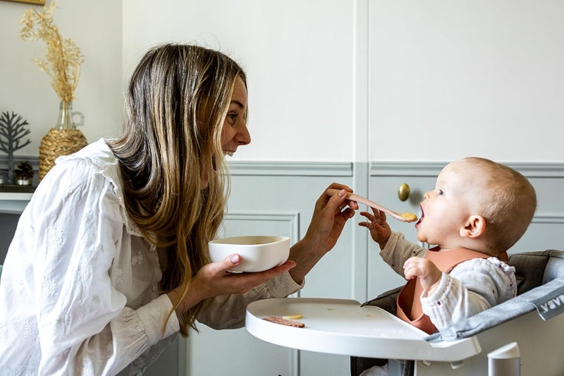 Baba BEABA Baby's First Stage Baby Feeding Spoon Set with Travel Case, Silicone Baby Spoons for Babies, Travel Set, Gum Friendly BPA Lead Phthalate and Plastic Free, Cotton Candy - Image 3