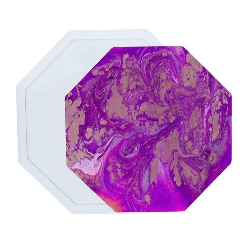 SNOOGG® DIY Coaster 4 Inch Hexagon with Border Silicone Mold for Epoxy Mold Multipurpose for Resin Art and Craft Casting and More ..Pack of 4 - Image 1