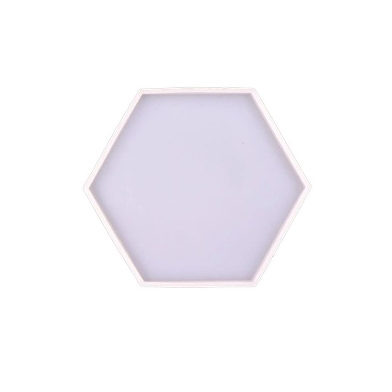 SNOOGG® DIY Coaster 4 Inch Hexagon with Border Silicone Mold for Epoxy Mold Multipurpose for Resin Art and Craft Casting and More ..Pack of 4 - Image 2