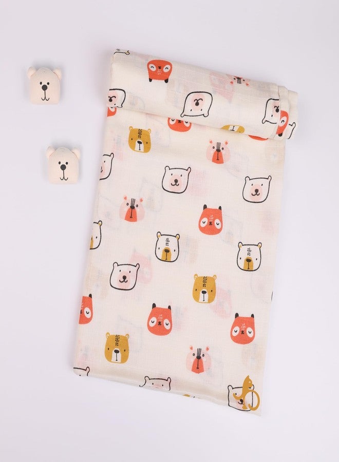 Just Bumm 100% Organic Cotton Muslin Swaddle for Newborn Babies - 98x98 cm, Soft, Breathable, Lightweight Swaddle Wraps for Babies Pack of 3 (Sweet Jamboree) - Image 4