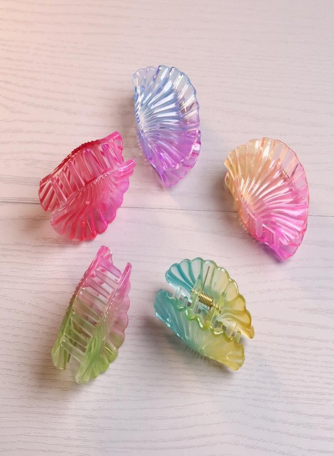 BellaStella Korean Fashion Flower Matte Hair Claw for Women Large Strong Hold Hair Clips for Thick, Thin & Long Clutches Hair Accessories for Women & Girls (Shell) - Image 4