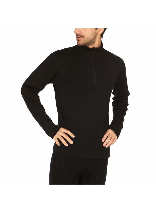 Minus33 Merino Wool Men's Kobuk Expedition 1/4 Zip, Black, X-Large - Image 4