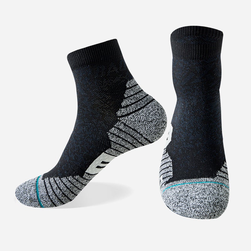 Womens Thick Towel-Soled Socks Black - Image 1