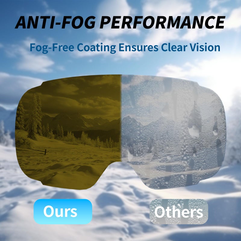 Veltuno Ski Goggles For Men Women Adult & Youth  Otg Snowboard Goggles Anti Fog  Snow Goggles Uv Protection Wide Vision (Yellow Frame/Revo Golden Lens (Vlt 13.0%)) - Image 2