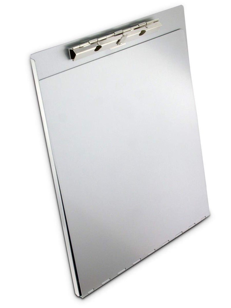Saunders Aluminum Clipboard with Writing Plate, 0.5" Clip Capacity, Holds 8.5 x 11 Sheets, Silver - Image 1