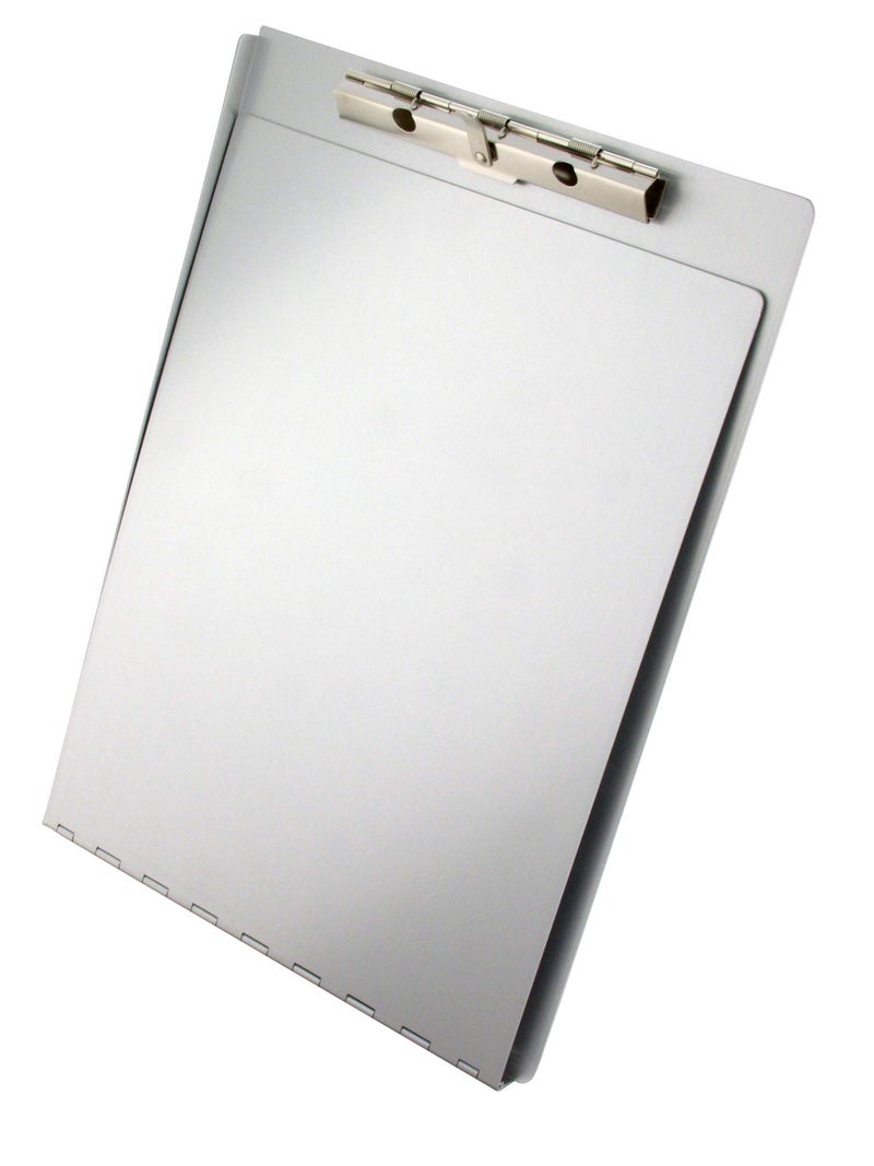 Saunders Aluminum Clipboard with Writing Plate, 0.5" Clip Capacity, Holds 8.5 x 11 Sheets, Silver - Image 3