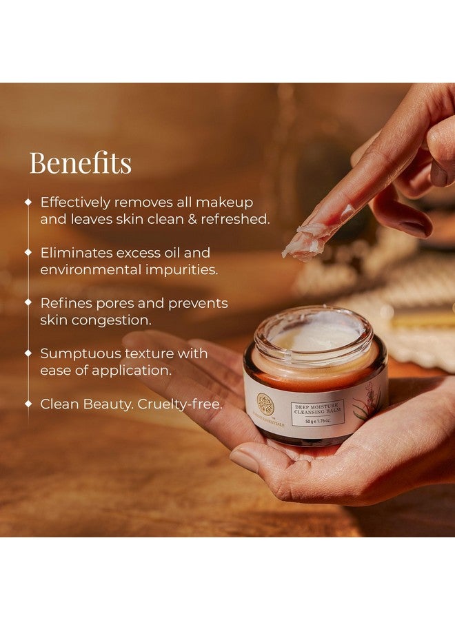 Forest Essentials Deep Moisture Cleansing Balm | Natural Makeup Remover and Cleanser | Removes Excess Oil & Dirt, Detoxifies & Clear Pores | For All Skin Type | 50g - Image 1