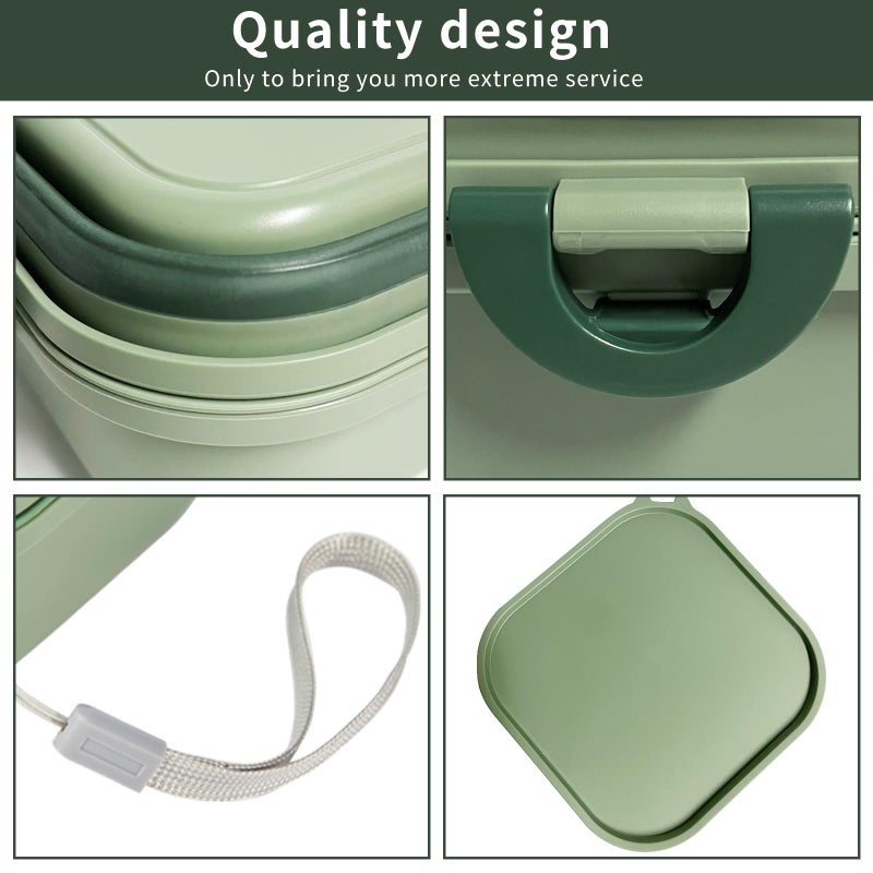 cermug Collapsible Dog Bowls, Travel Water Bowl for Dogs, 2-in-1 Portable Food and Water Feeder - Travel Dog Bowls with Lid for Walking, Traveling, Camping and Hiking - Image 4