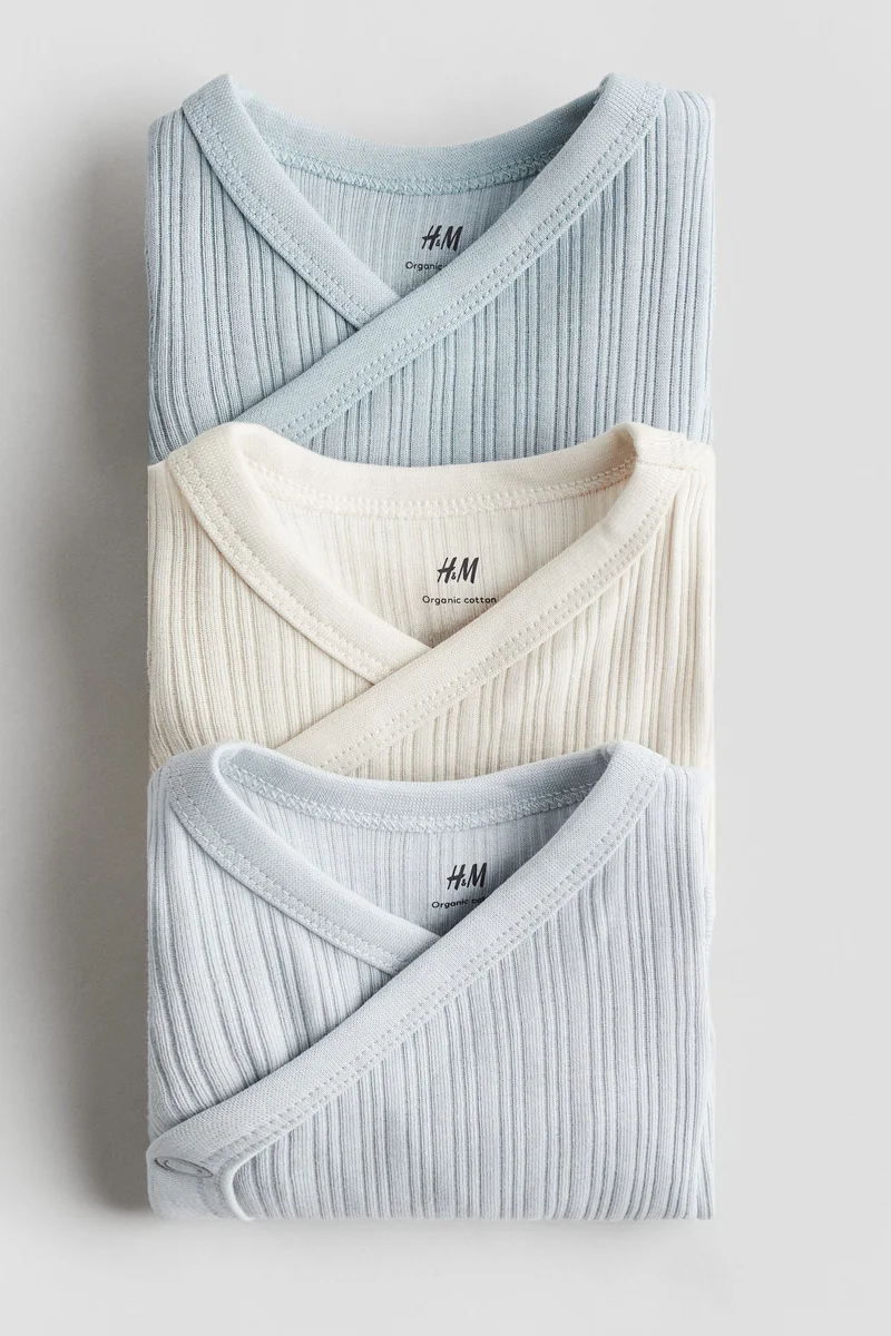 H&M 3-pack wrapover bodysuits