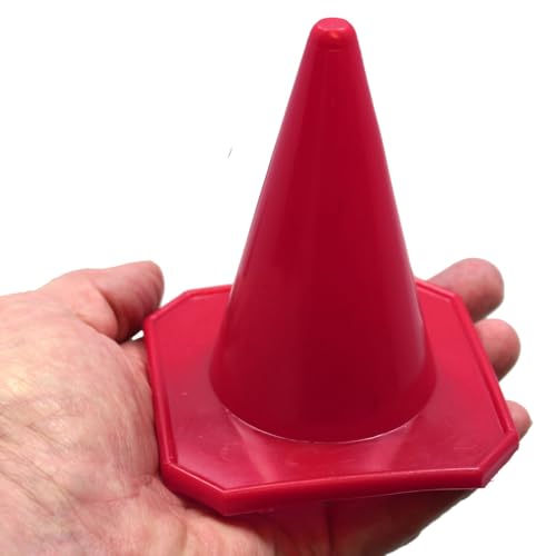 Bluedot Trading 4” Red Mini Plastic Traffic Cones | Set of 10 for Agility Training, RC Racing, Outdoor Activities, Sports Drills, Party Games - Image 2
