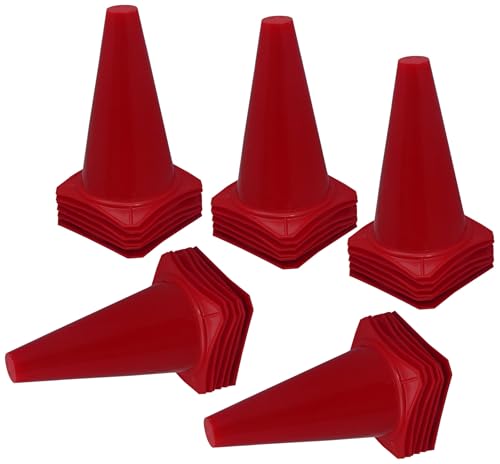 Bluedot Trading 4” Red Mini Plastic Traffic Cones | Set of 10 for Agility Training, RC Racing, Outdoor Activities, Sports Drills, Party Games - Image 4