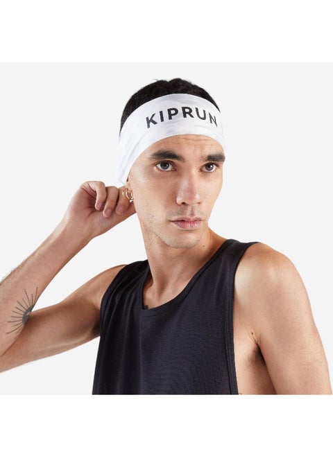 Kiprun BY DECATHLON,Unisex Sweat Proof Running Headband - White