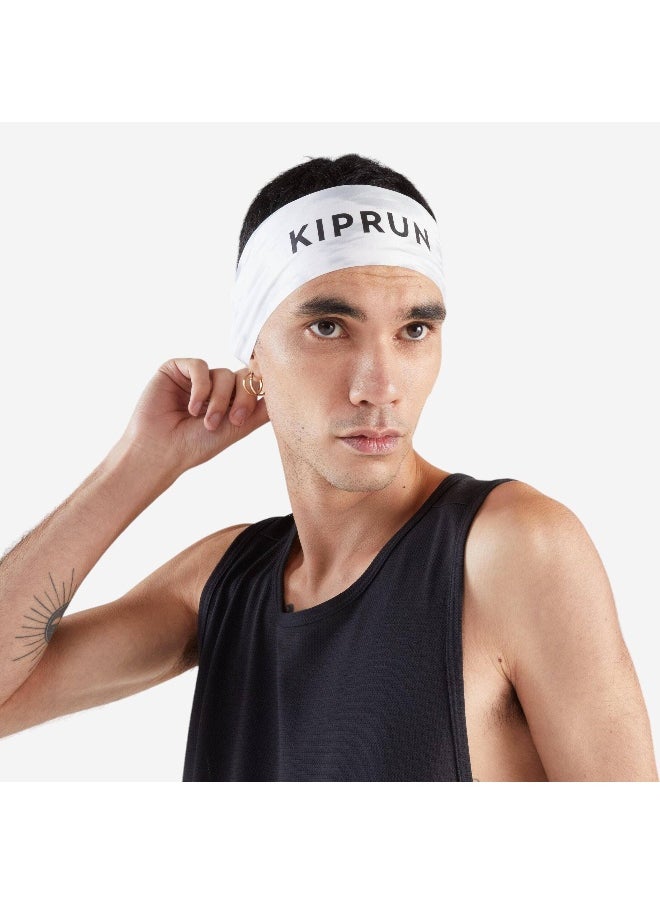 Kiprun BY DECATHLON,Unisex Sweat Proof Running Headband - White