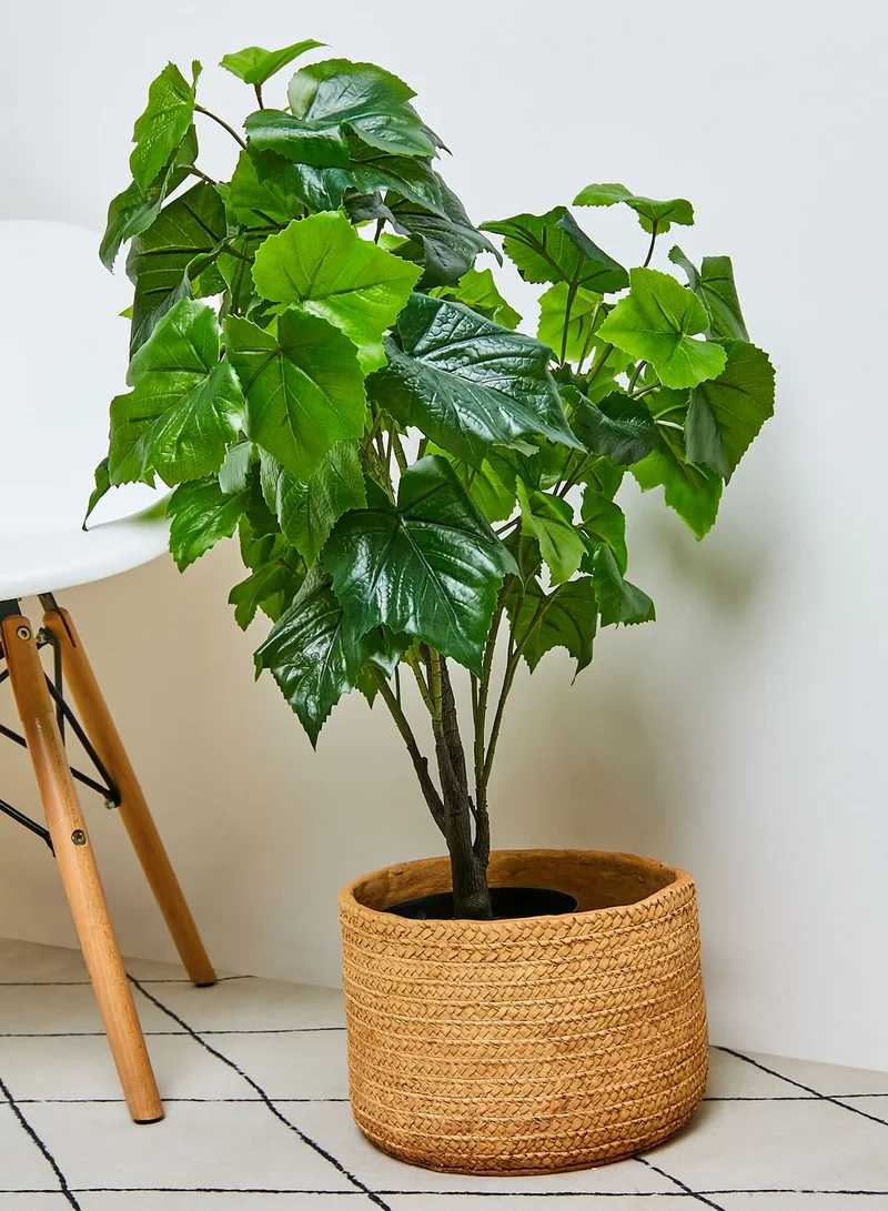 AURORA Rattan Effect Cement Flower Pot