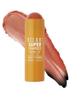 MILANI Milani Supercharged Cheek + Lip Multistick 110 Peach Thrill – Peachy Nude | Creamy, Blendable, Multi-Use Makeup Stick for Lips & Cheeks | Hydrating, Lightweight Formula | Buildable Color & Natural Finish  - Image 1